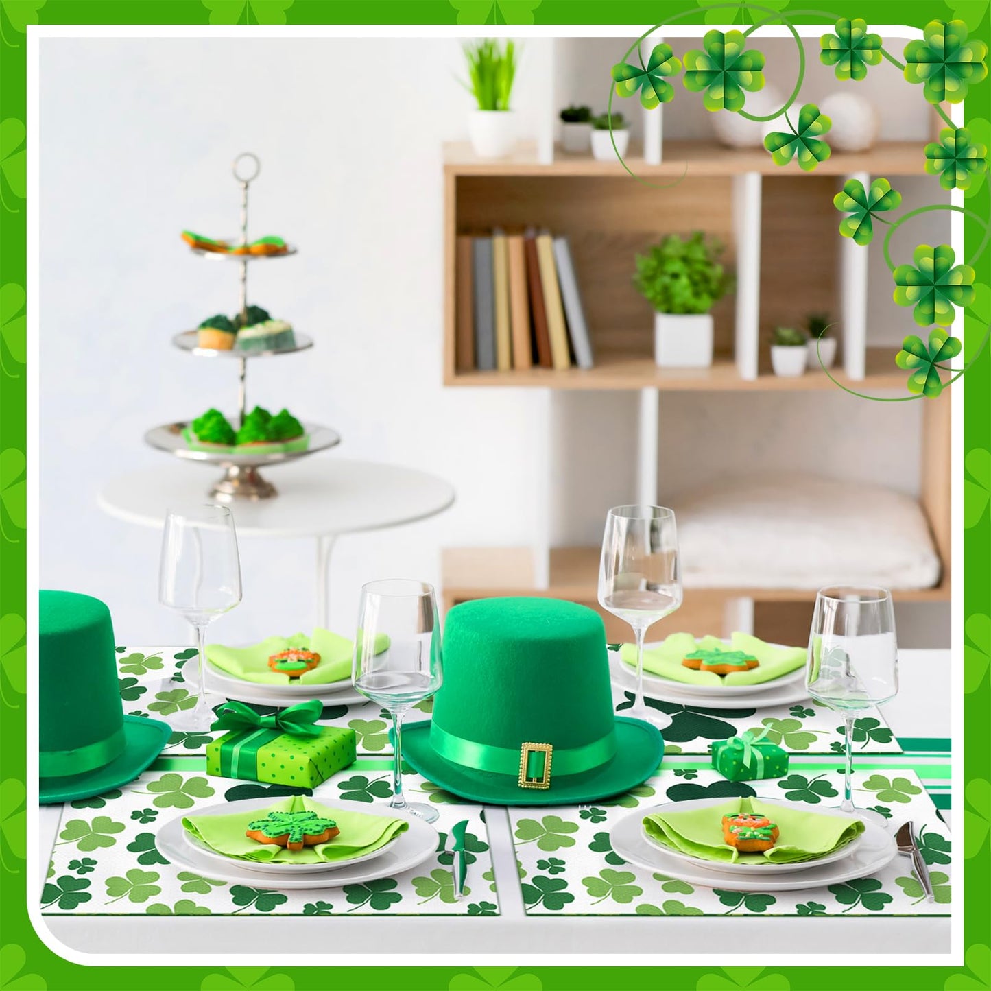 CHENGU 8 Pcs Spring Seasonal Holiday Placemats 12x18 Inch Plastic Spring Tulip Flower Table Mats for Party Home Dining