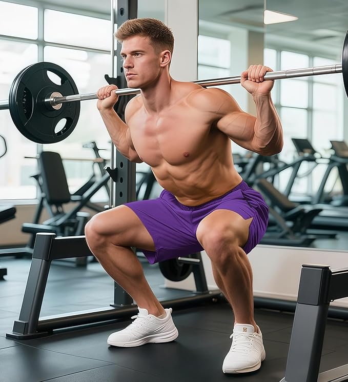 Aolesy Men's Gym Shorts Linerless & Liner - 5" Quick Dry Workout Running Shorts with Zip Pockets Sports Athletic Shorts
