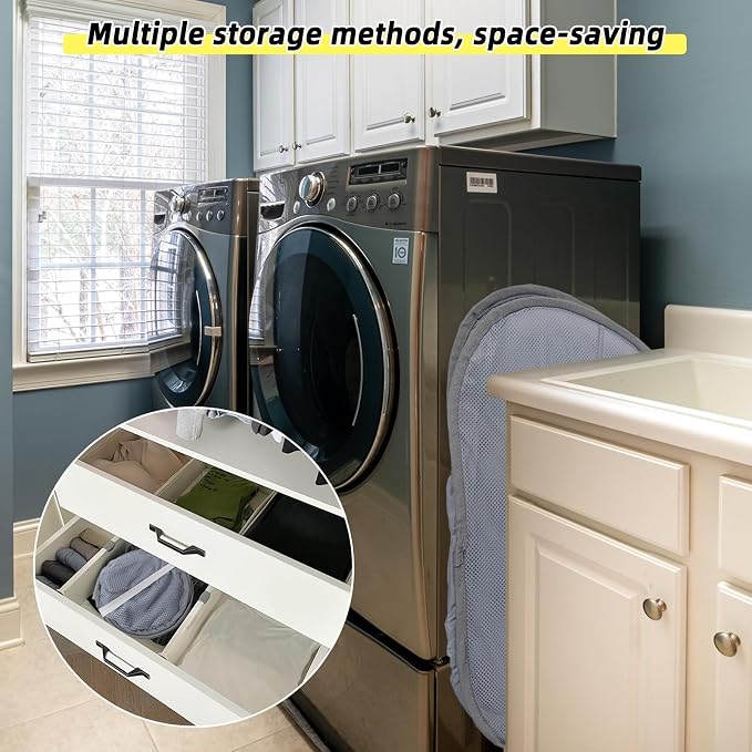 Collapsible Laundry Basket, 90L Foldable Pop-up Laundry Hamper with Handles, Square Mesh Dirty Clothes Hamper for Laundry, Bathroom, Kids Room, Dorm,Travel or Camping (Gray)