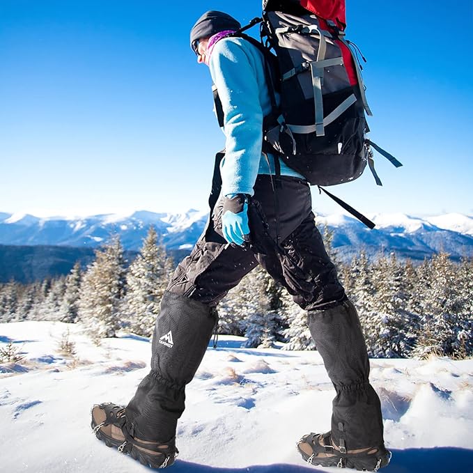 Gaiters for Hiking ??Waterproof and Breathable Leg Gaiters for Women and Men Boots, Adjustable Lightweight Shoes Gaiters for Hunting, Hiking, Mountaineering, Snow Gaiters for Hiking Boots