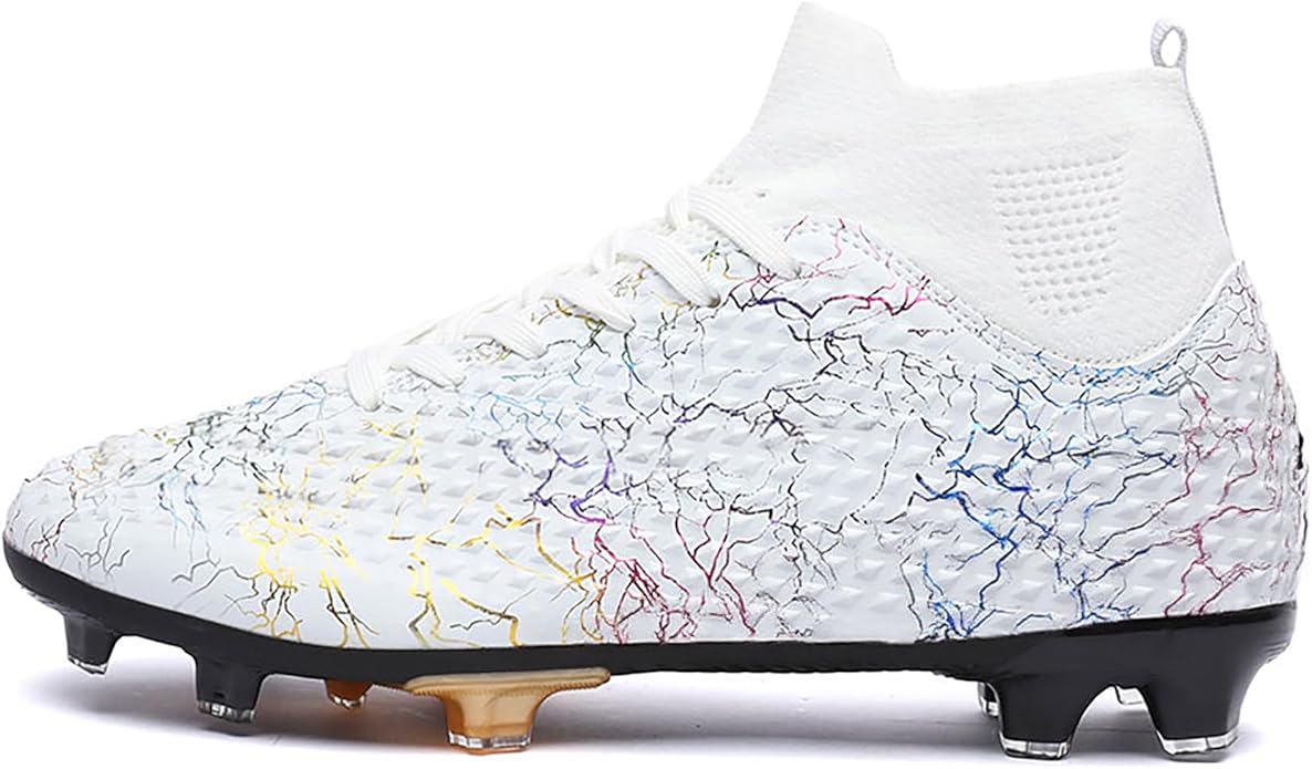 Men's Soccer Shoes High-Top Soccer Cleats Outdoor Breathable Athletic Professional Spikes Youth Boys Football Shoes Unisex