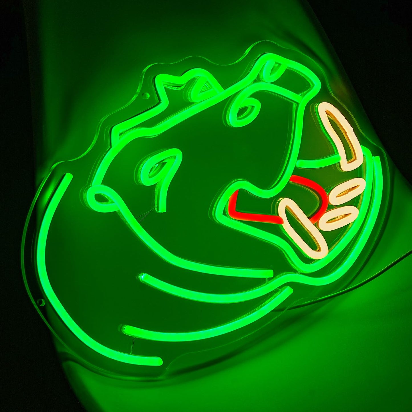 Xixkilly Hippopotamus Neon Sign for Wall Decor Monster Neon Light Green Neon Light Sign Neon Hippo Sign for Green Bedroom Living Room Kids Room Game Room Party Decorations Gifts