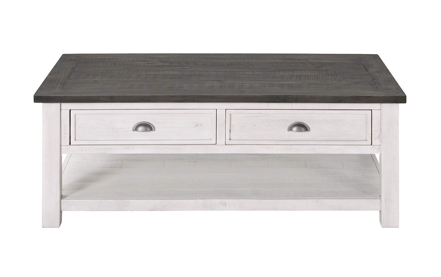 Martin Svensson Home Monterey Solid Wood Coffee Table White with Grey Top