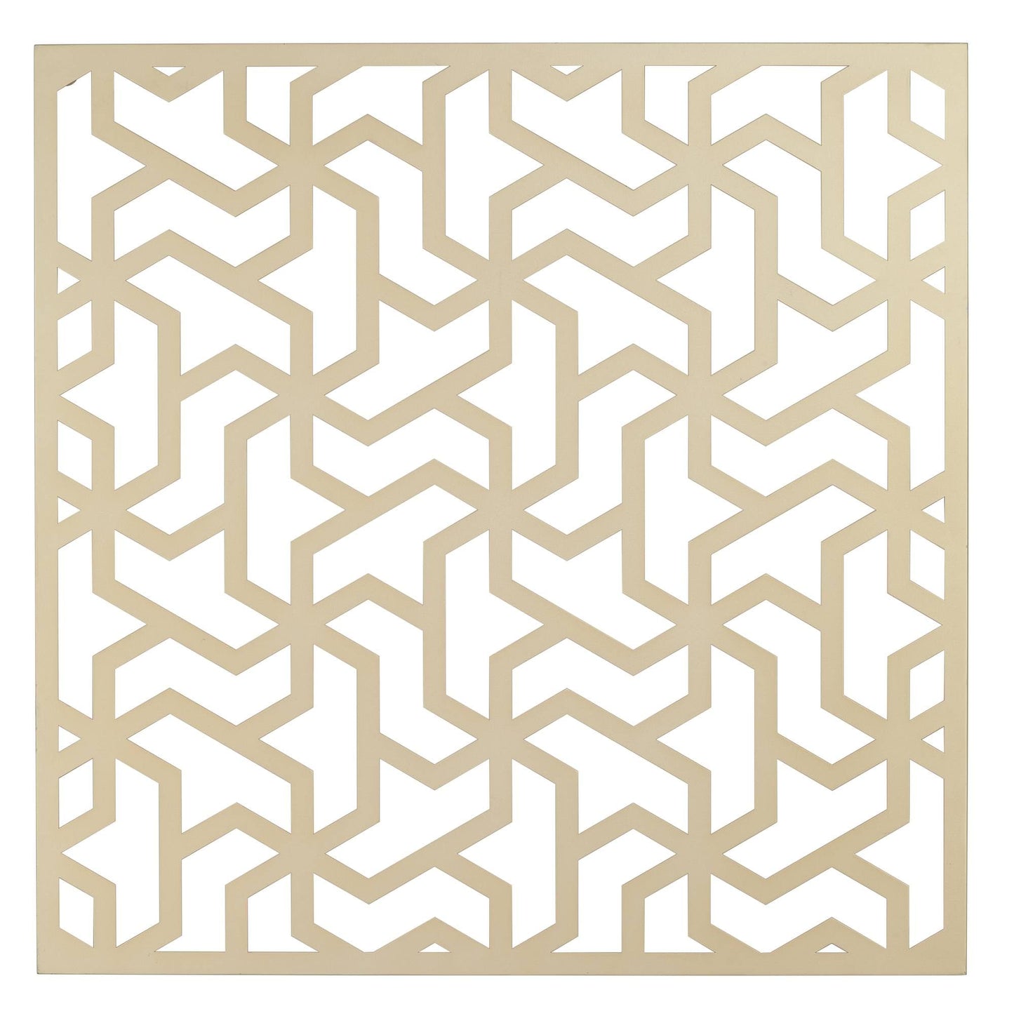 Dahlia Studios Laser Cut Puzzle Screen 24" Square Champagne Gold Wall Art