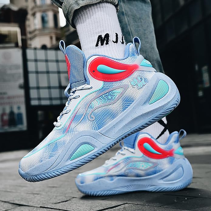 High Upper Basketball Shoes for Men Women Sneakers Fashion Breathable Sports Shoes Anti Slip