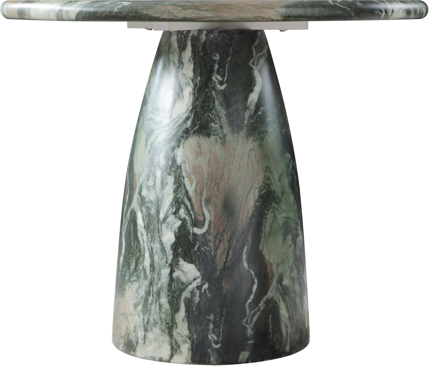 Meridian Furniture 700Green-T Cosenza Collection Art Deco 36" Indoor/Outdoor Concrete Dining Table with Green Marble Finish, 36" W x 36" D x 30" H, Green