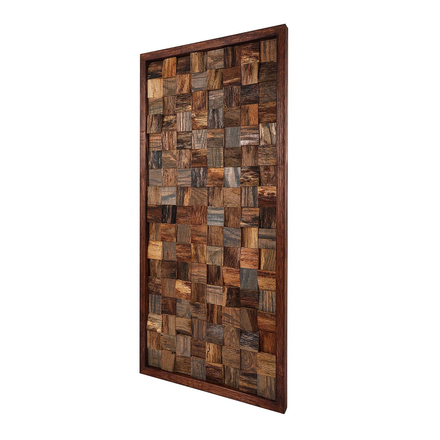 CONSDAN Wood Wall Decor | USA Grown Hardwood, Rustic Wooden Wall Art, Home Decorations for Living Room and Bedroom Aesthetic, Framed and Ready to Hang, Rustic, 36" x 18"