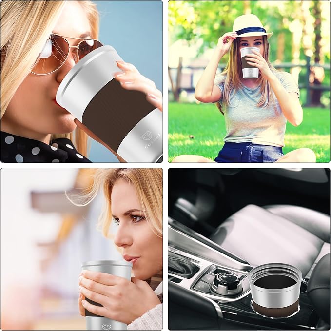 CS COSDDI 12 oz Stainless Steel Vacuum Insulated Tumbler - Coffee Travel Mug Spill Proof with Lid - Coffee Cups for Keep Hot/Ice Coffee,Tea and Beer