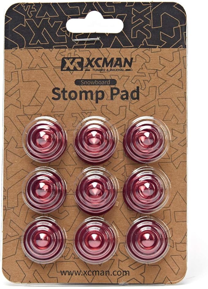 XCMAN 4 Layer-Cone Studs Dia 7.87 Inch Aluminum Snowboard Stomp Pad - 9pcs