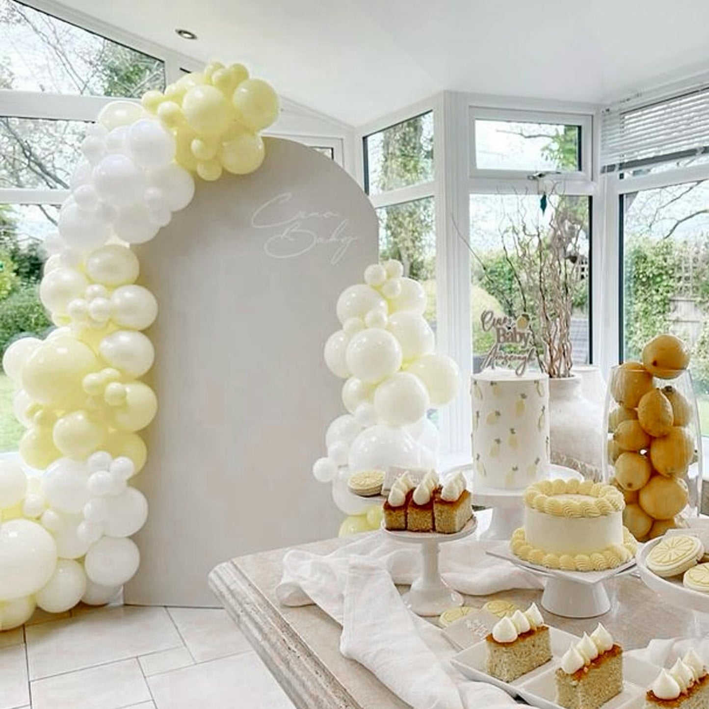 PartyWoo Beige Balloons 155pcs Different Sizes of 18 12 10 5 Inch Cream Ivory Balloon Arch Kit Garland for Wedding Bridal Graduation Baby Shower Easter Birthday Tea Boho Party Decorations White-Q08