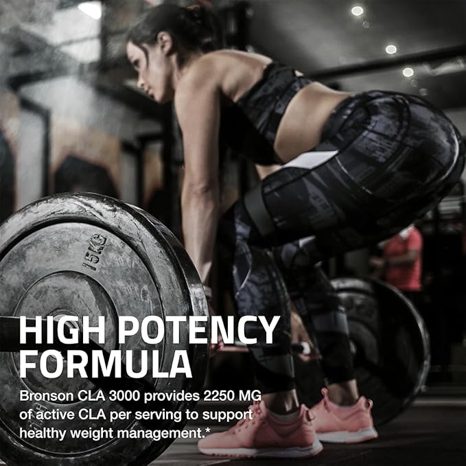 Bronson CLA 3000 Extra High Potency Supports Healthy Weight Management Lean Muscle Mass Non-Stimulating Conjugated Linoleic Acid, 90 Softgels