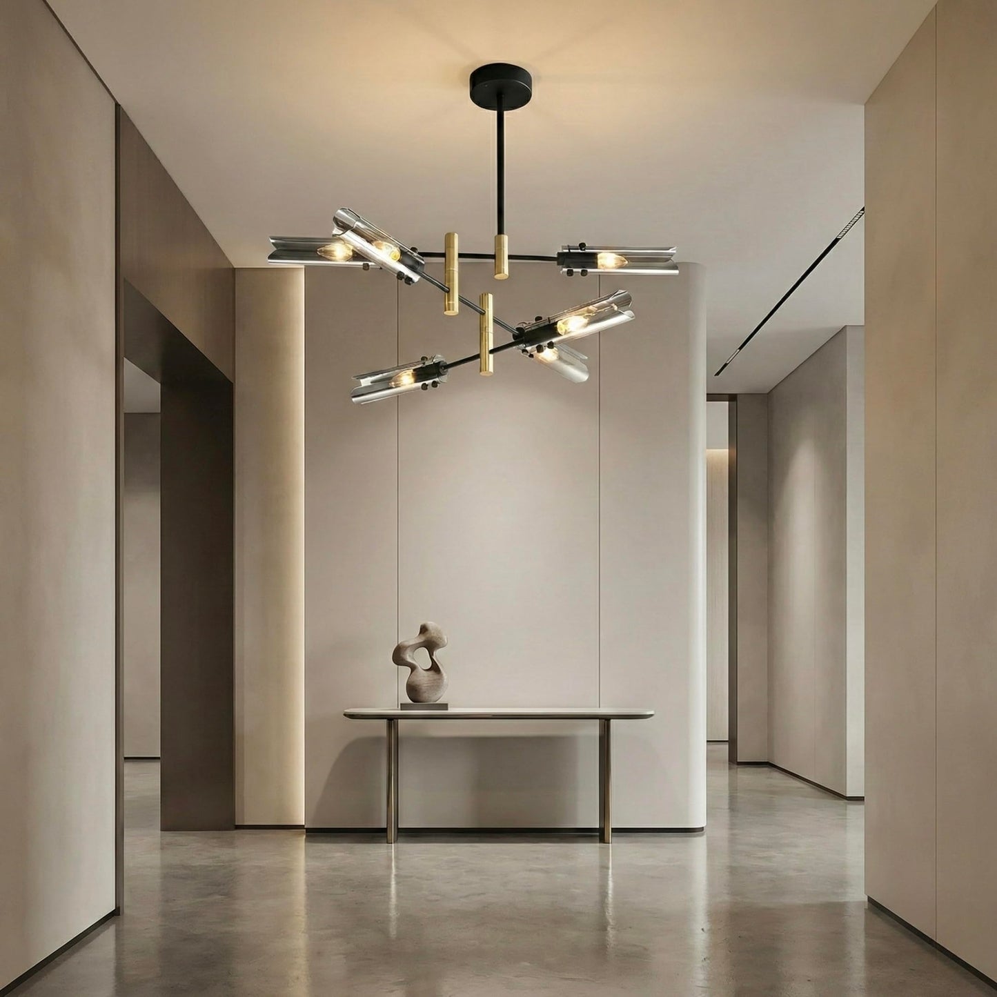 Modern Living room Dining room Sputnik Chandelier, Bedroom Hallway Light Fixtures, Pendant Lights Kitchen Island, Hanging Lights Ceiling Light Farmhouse Kitchen Decor Fixture Lamparas (Black & Gold-6)