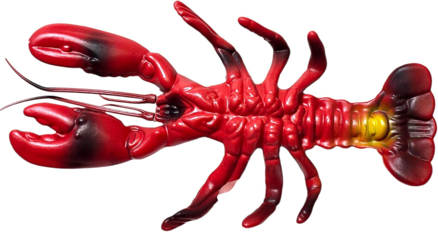 (11") (1) Realistic Red Maine Lobster Plastic Prop for Dinner Party Birthday Oceanic Decoration Fish Net Crab Sea Ocean