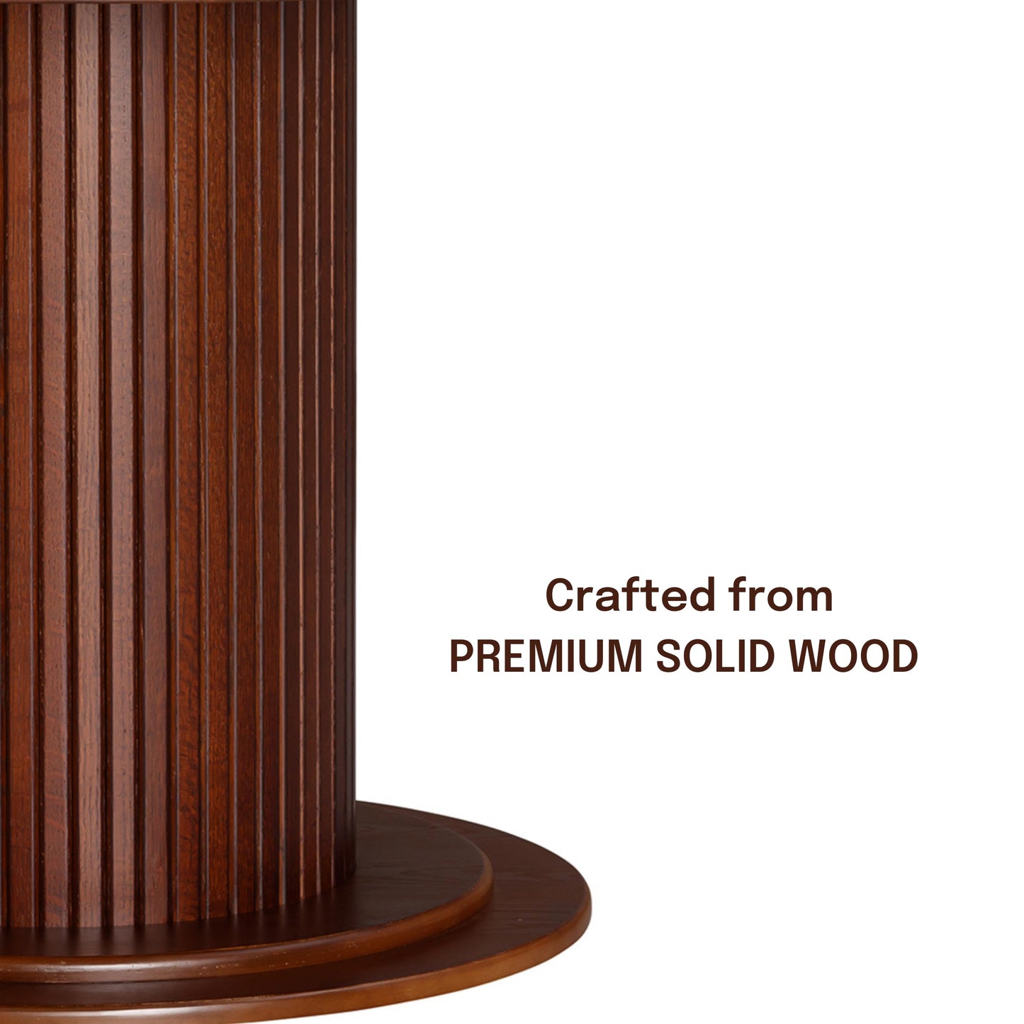 NTC Summit 47 Inch Modern Design, Round Dinner Table for Dining Room, Living Room Furniture, Effortless Assembly, Dark Walnut