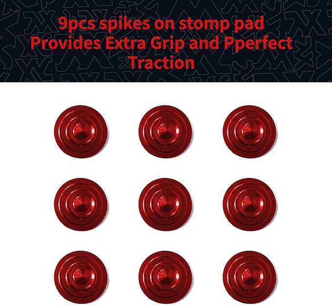 XCMAN 4 Layer-Cone Studs Dia 7.87 Inch Aluminum Snowboard Stomp Pad - 9pcs