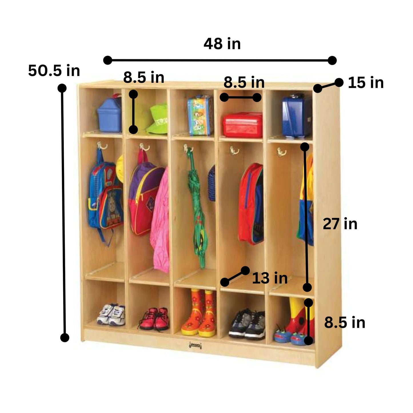 Jonti-Craft 5 Section Coat Locker
