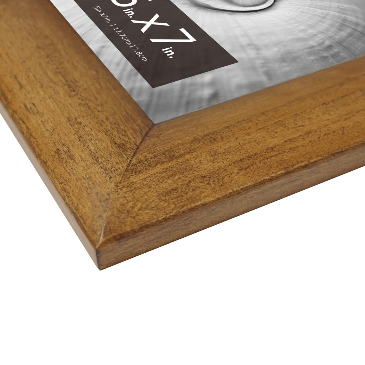 BRIVUE Picture Frame 5x7 with Tempered Glass, Solid Wood Photo Frame, Handmade Wooden Frame for Tabletop & Wall Display, Horizontal & Vertical Rustic Home Decoration, Father Day Gifts, Brown 1 Pack