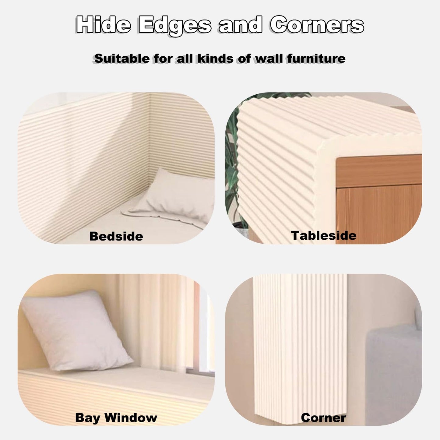 Padded Wall Panels Self-Adhesive, 3D Anti Collision Wall Padding for Kids Autism - DIY Peel and Stick on Headboard Panels for Bedroom, Tatami, Nursery, Decorative Wall Cushion(Black,11.8" x 78.7")