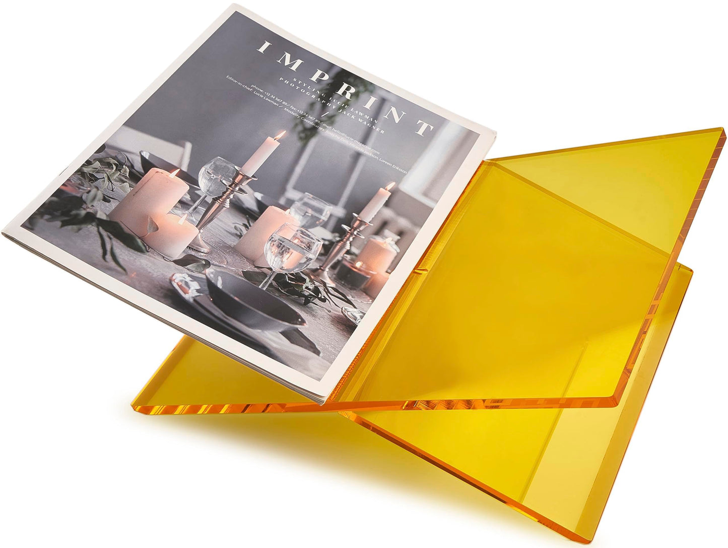 Honygebia Gold Acrylic Book Stands - Cross Frame Acrylic Book Holder, Open Bookstand for Display and Reading, Suitable for Art, Bible, Cookbook, Easel, Magazine, Textbooks 12.5" x 9.5" x 5.5"