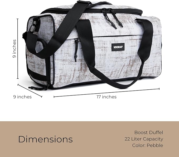 Vooray 22L Boost Duffle Bag – Small Gym Bag for Men and Women, Lightweight Travel Duffel with Shoe Compartment, Durable Sports Tote for Fitness, Training, Overnight Use, and Weekend Trips