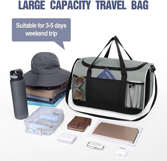 BuyAgain Duffle Bag, 17" Small Travel Carry On Sport Duffel Gym Bag.