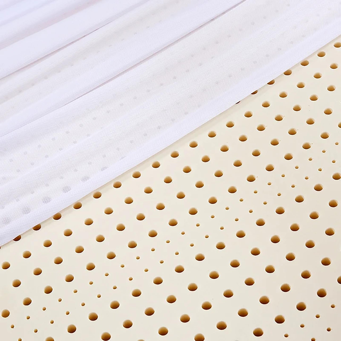 BIRJXVTO Natural Latex Mattress Topper,Premium Latex Mattress Topper,Washable Natural Latex Mattress Imported Natural Rubber Pure Mattress,3in,200x220cm(79x86in)