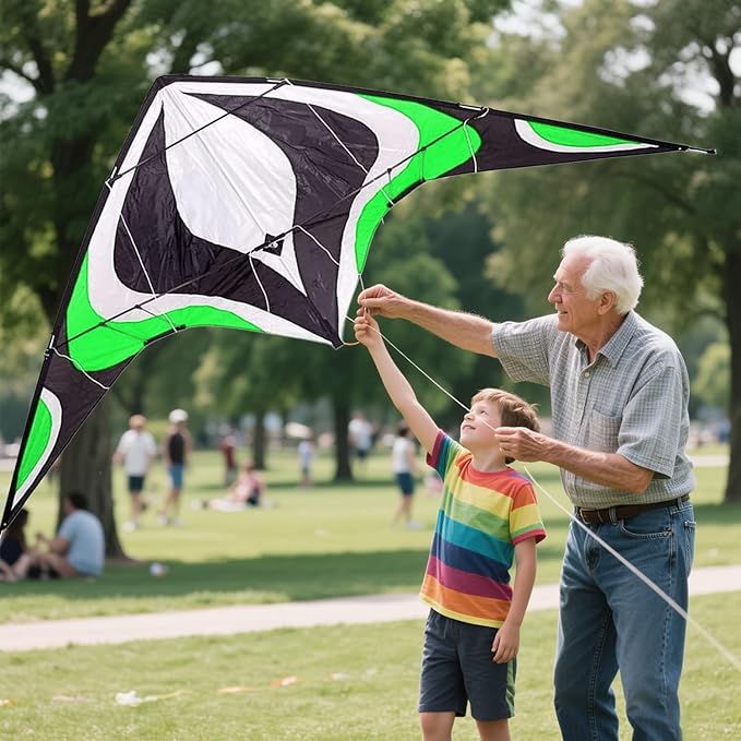 Babyeden Large Dual Line Stunt Kite, 84 Inch Wide Entry-Level Sport Kite for Adults and Teenagers