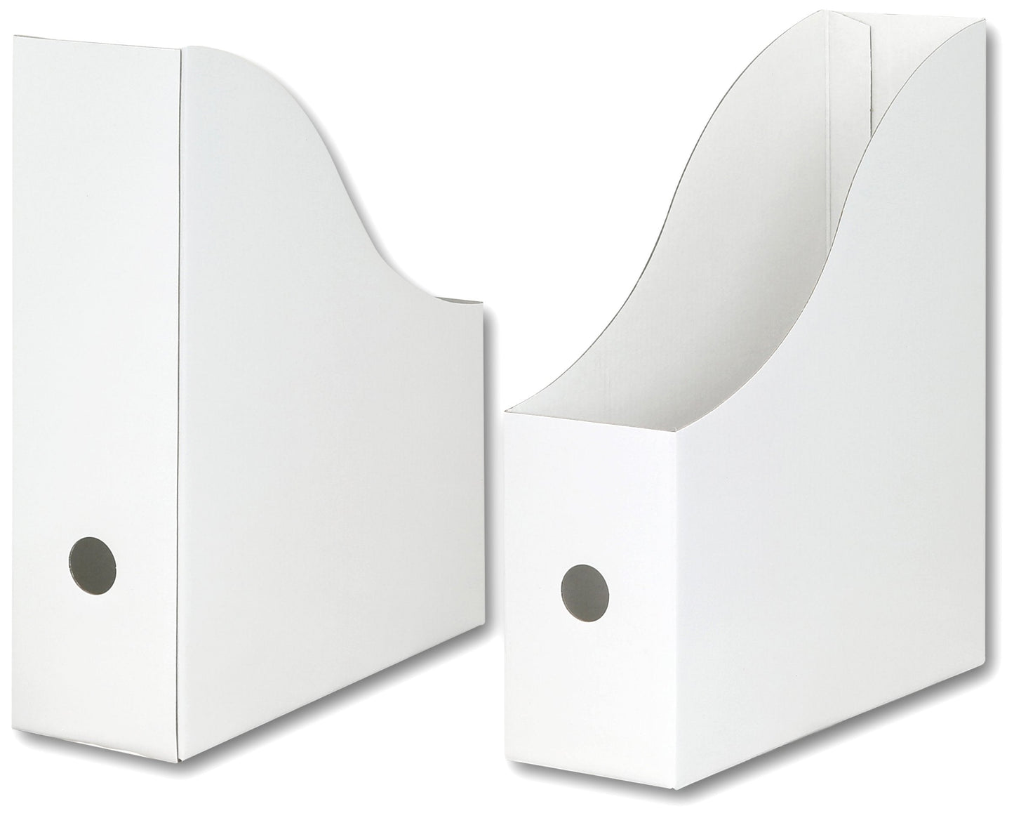Simple Houseware 6-Pack Magazine File Holder Box, Foldable Cardboard Organizer, White