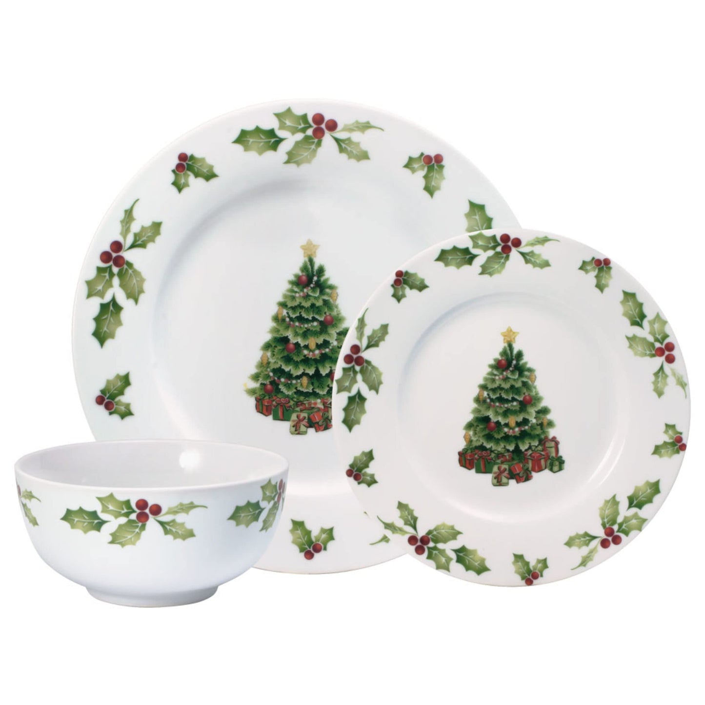 Pfaltzgraff Christmas Day 24 Piece Dinnerware Set, Service for 8
