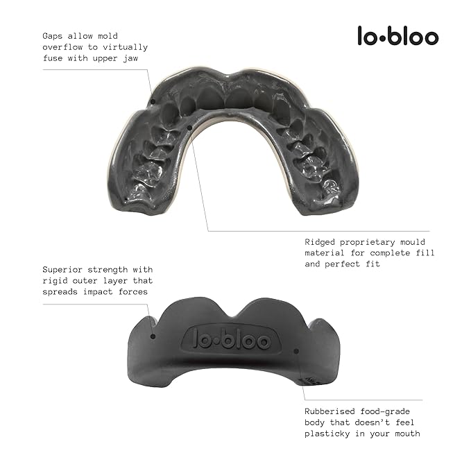 lobloo® PRO-FIT Sports Mouthguard ??Ultra Slim 1mm | Dentist-Level Protection | Precision Vacuum-Fit | Oxygen Performance | MMA, Boxing, Football, Basketball. (Large +14yrs, Purple)