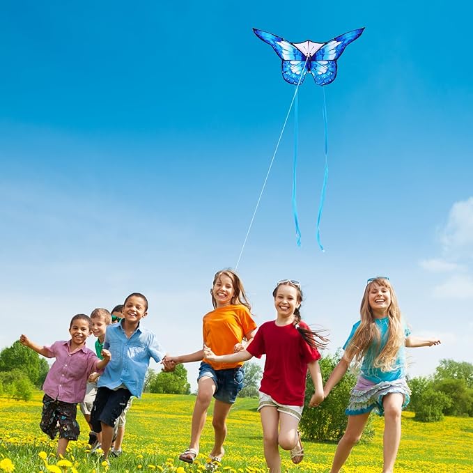 Xida Butterfly Kite for Kids & Adults, Easy to Fly, Ages 4-8, Large Kite with 300ft Handle, Perfect for Beach Trips