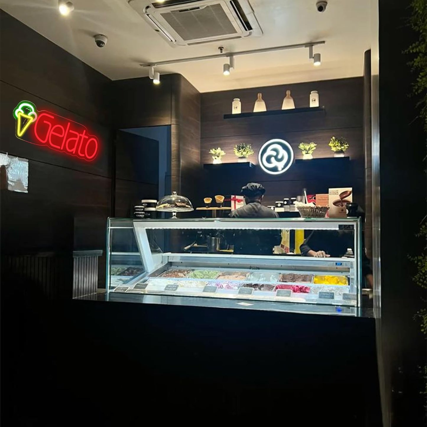 KODGGHK Gelato Neon Sign for Wall Decor, Italian Ice Cream Neon Light with Dimmer Switch for Business, USB Power LED Sign Lights for Home Bar Store, LED Neon Sign Wall Art Neon Light for Beer Pub(Gelato)