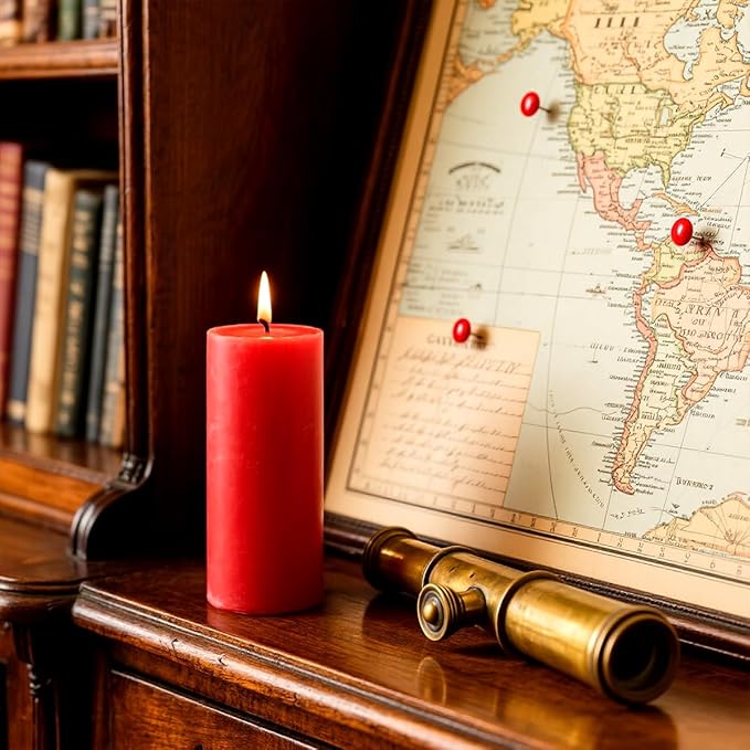 Red Unscented Pillar Candles 3-Pack ??Dripless & Smokeless, Long-Burning Thick Candles (2",3",4" Heights) for Weddings, Home Decor & Serene Ambiance