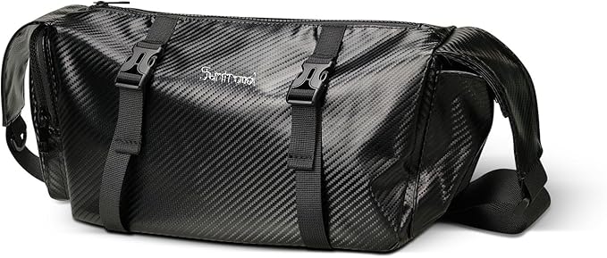 Small Sports Bag Waterproof Ultra-Light Gym Duffle for Men & Women Compact Mini Crossbody Bags, Perfect for Running, Travel & Fitness (black-woven pattern)