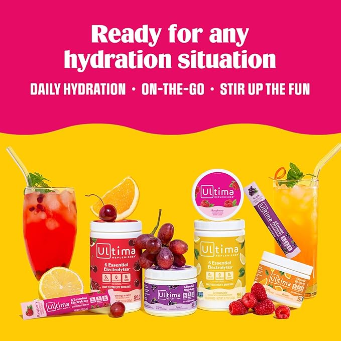 Ultima Replenisher Daily Electrolyte Powder Drink Mix – Sugar Free – Passionfruit, 90 Servings – Hydration Powder with 6 Key Electrolytes and Trace Minerals – Keto Friendly, Non-GMO