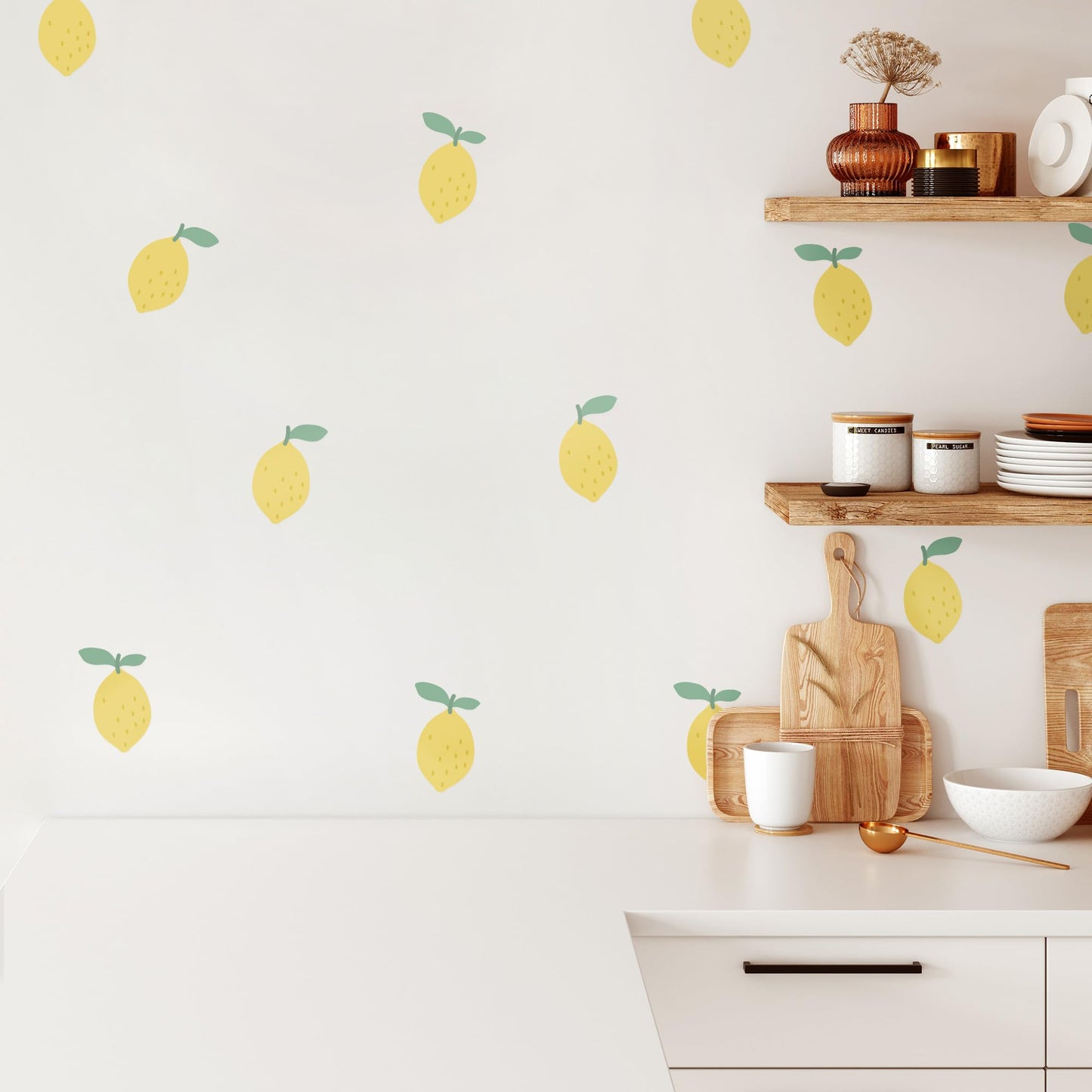 Teddylabels - Lemon Wall Decals - Easy-to-Apply & Removable Wall Stickers: Transform Your Toddlers Bedroom with Durable, Vibrant Peel-and-Stick Wall Decor – Stickers for Kids