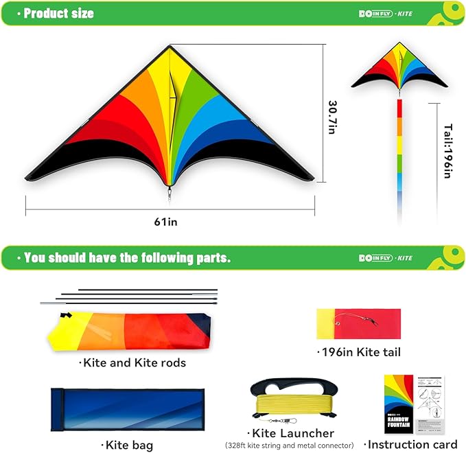 Delta Kites for Kids & Adults, Extremely Easy to Fly, Single Line Beach Kite