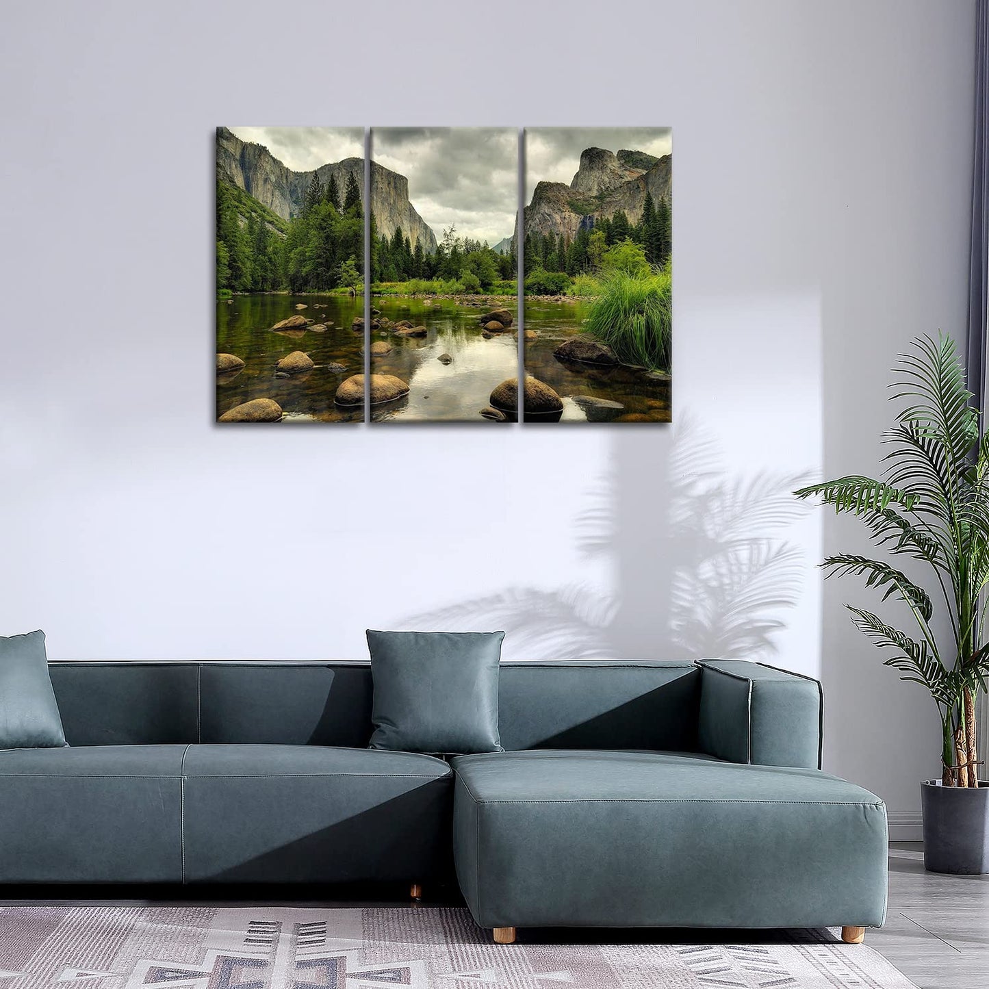 Yosemite Wall Art Nature National Park Lake Mountain Trees Rocks Pictures Prints On Canvas Landscape The Wall Decor for Home Modern Decoration