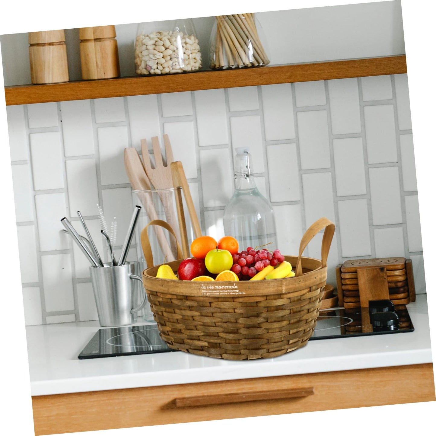 TOPPERFUN Rope Basket Home Storage for Organizing Boho Decor Fruit Holder Easy to Carry