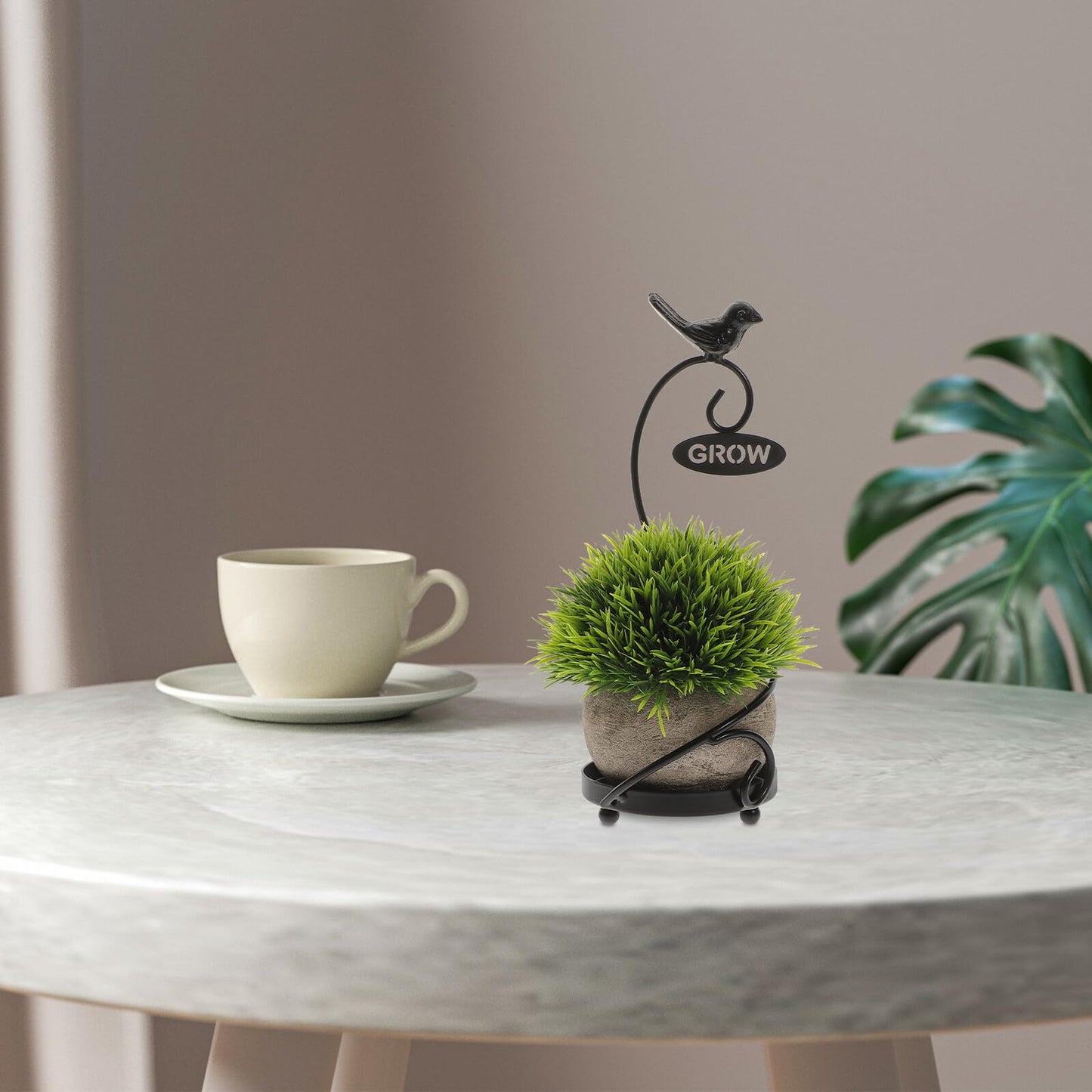 VALICLUD Decorative Iron Flower Pot Stand with Bird Design Nordic Style Plant Pot Shelf for Indoor Outdoor Use Metal Plant Stand Balcony Garden Rack