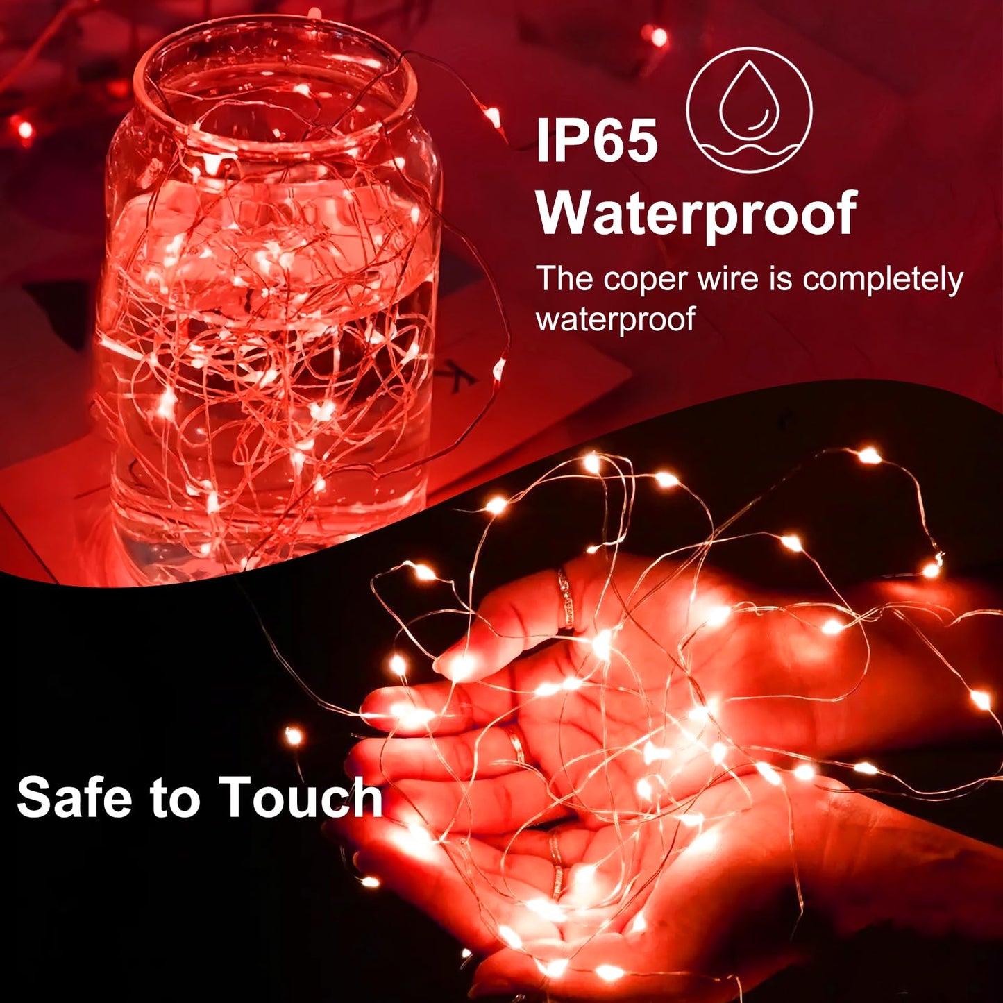 24Pack Fairy Lights Battery Operated, 7ft 20 LED 3 Modes Speed Twinkle Mini String Lights Waterproof Silver Wire Firefly Starry Lights for Mason Jars Wedding Party Christmas Decorations