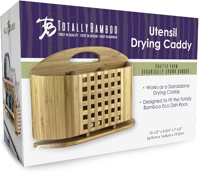 Totally Bamboo "Eco" Utensil, Flatware and Cutlery Drying Caddy for Totally Bamboo Eco Dish Drying Rack