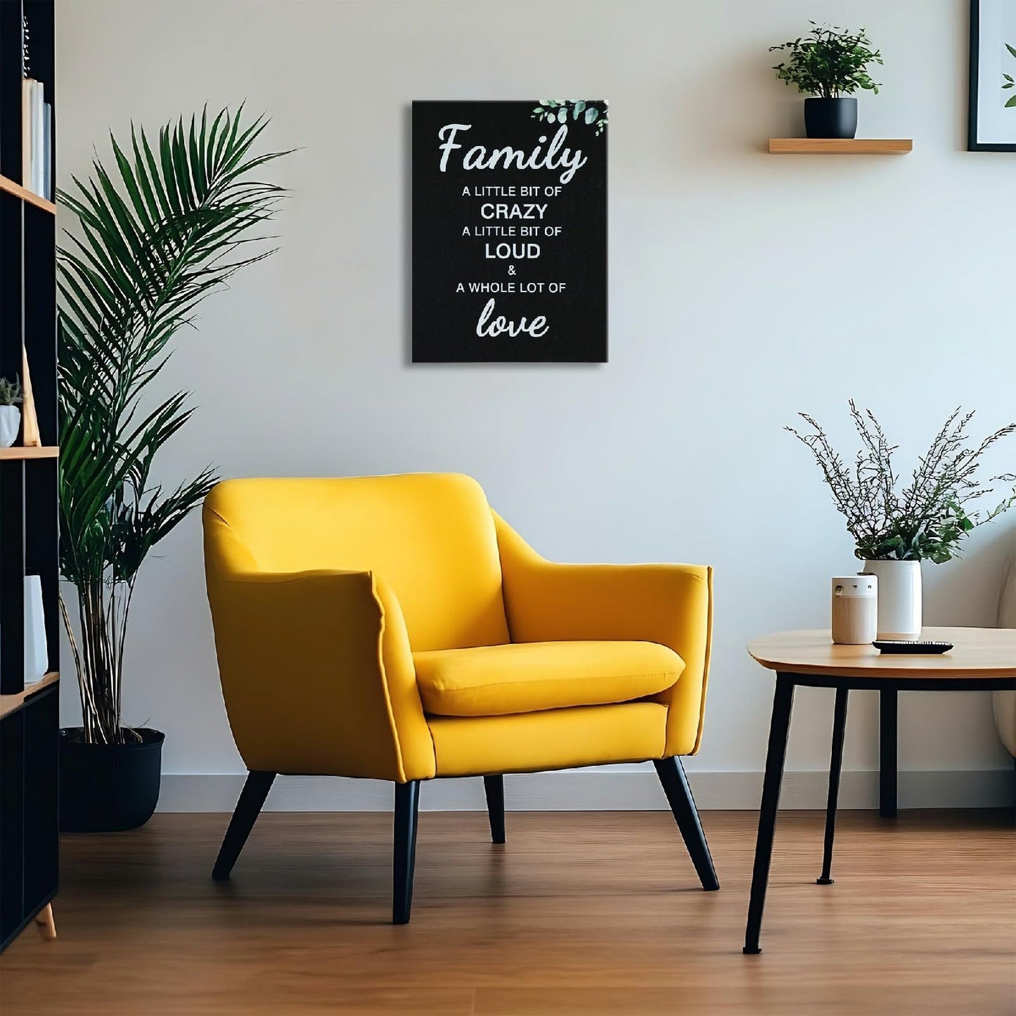 Family Wall Decor Inspirational Quote Framed Canvas Wall Art Rustic Farmhouse Decor for Living Room Kitchen Entryway Decorations