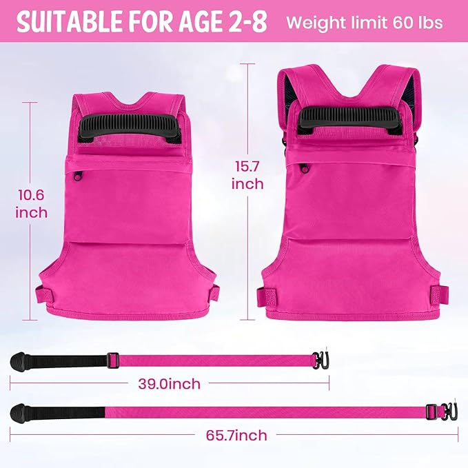 Ski Harness for Kids,Ski and Snowboard Training Harness with 2 Leashes & Backpack,Control Steer & Speed,Perfect for Beginners
