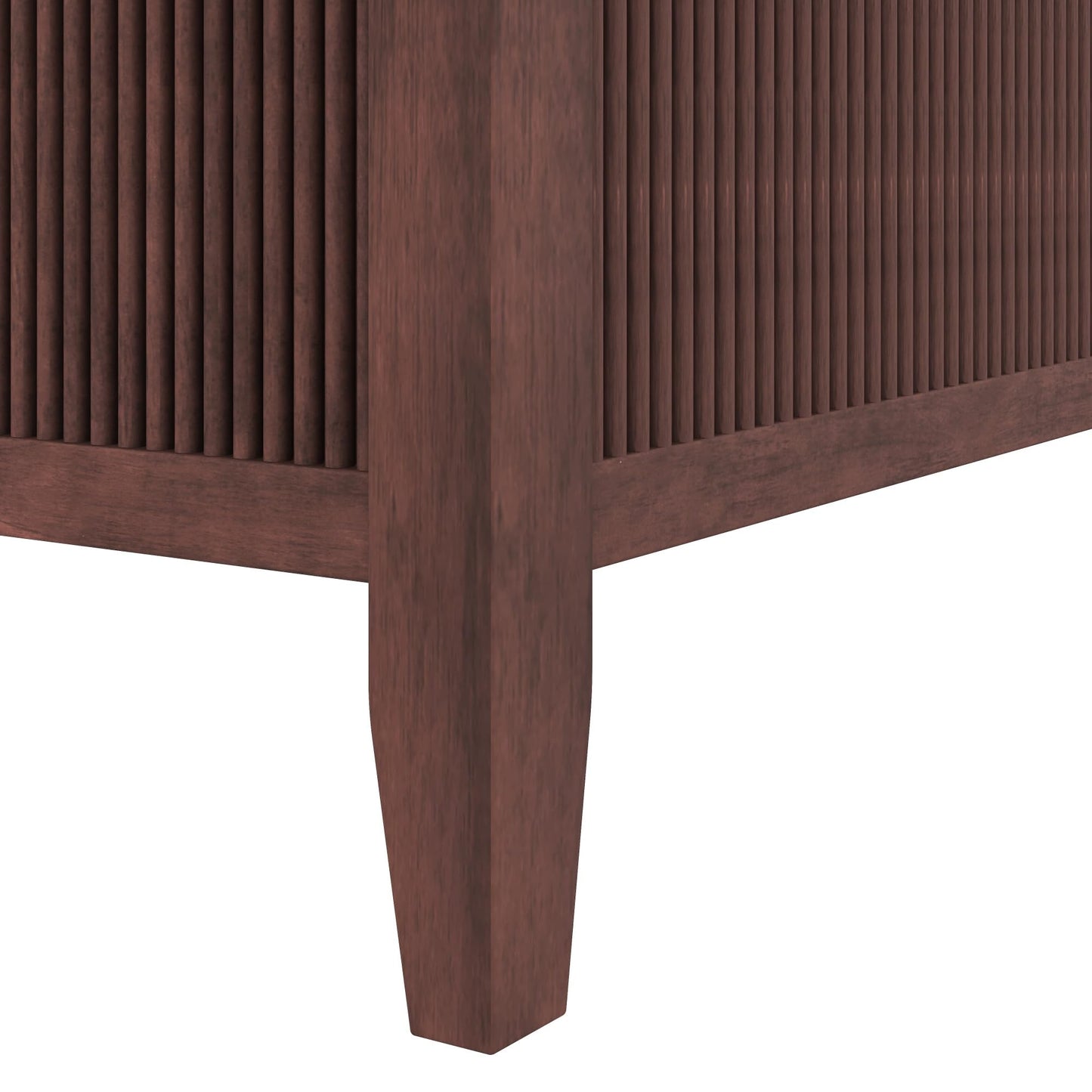 Merax Modern Luxury King Size Wooden Canopy Bed Frame with Headboard, Slats Support, Wood 4 Poster Bed Frame, No Box Spring Needed, Contemporary Bedroom Furniture, Espresso