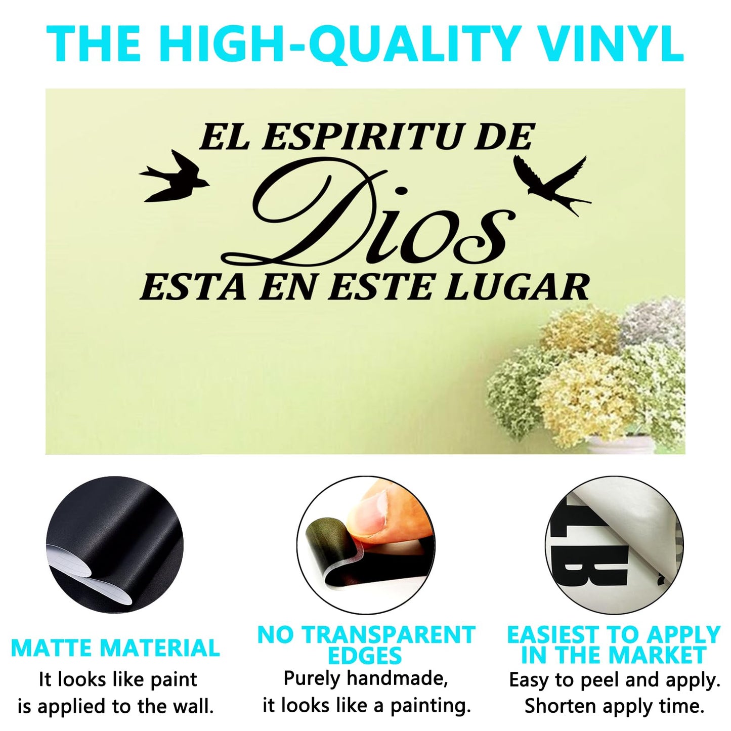 Bible Verses Wall Decals for Bedroom: Inspirational Scripture Quotes Removable Wall Stickers for Living Room - Home Christian Family Parents Vinyl