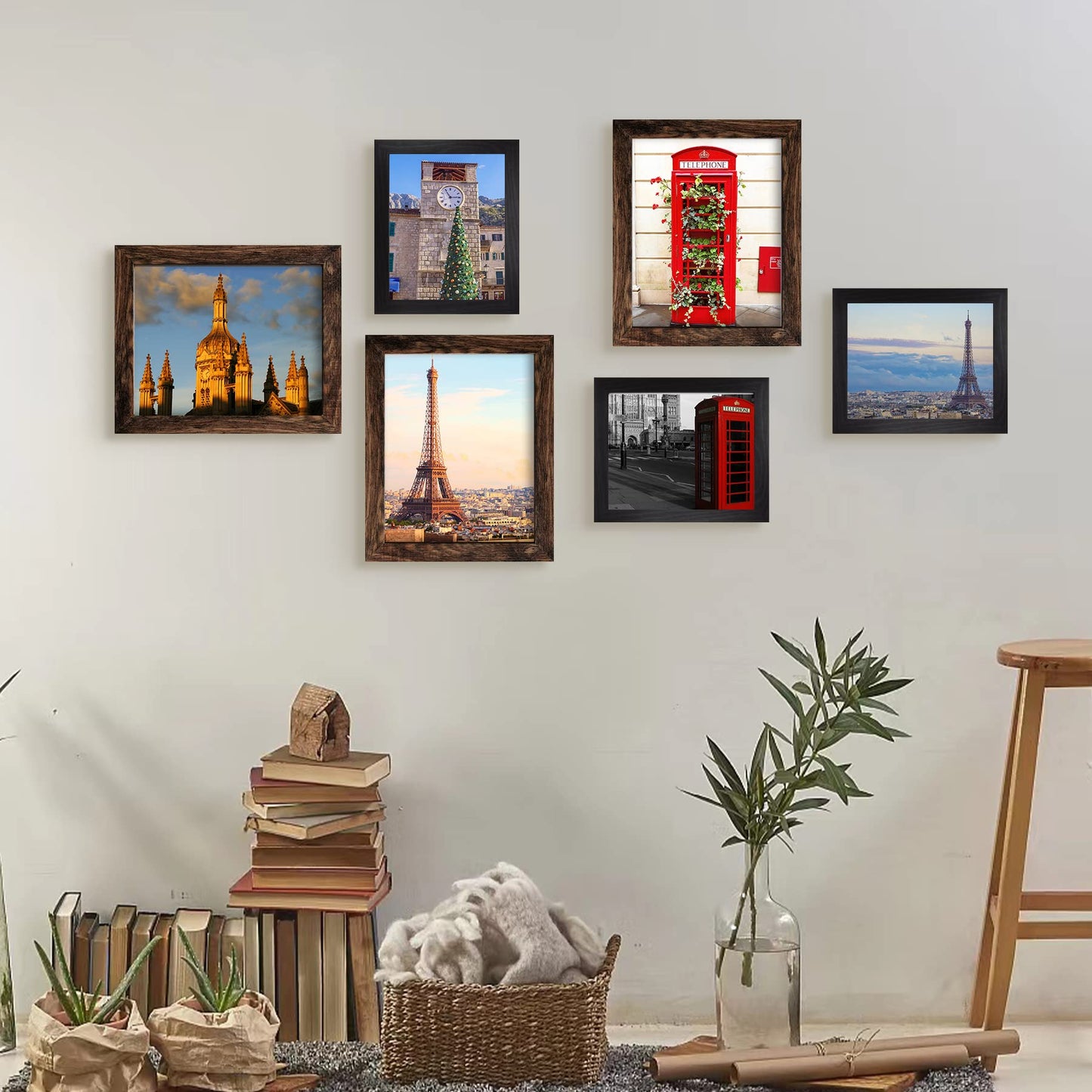 SESEAT 8x10 Picture Frame Rustic Brown, Display Pictures for Wall and Tabletop, 1 Pack