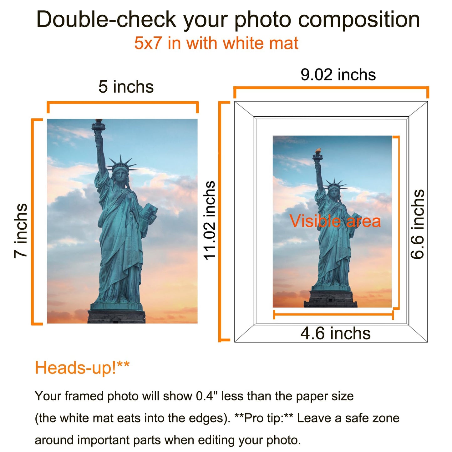 SESEAT 8x10 Picture Frame Brown Set of 6, Display Pictures 5x7 With mat or 8x10 Without Mat