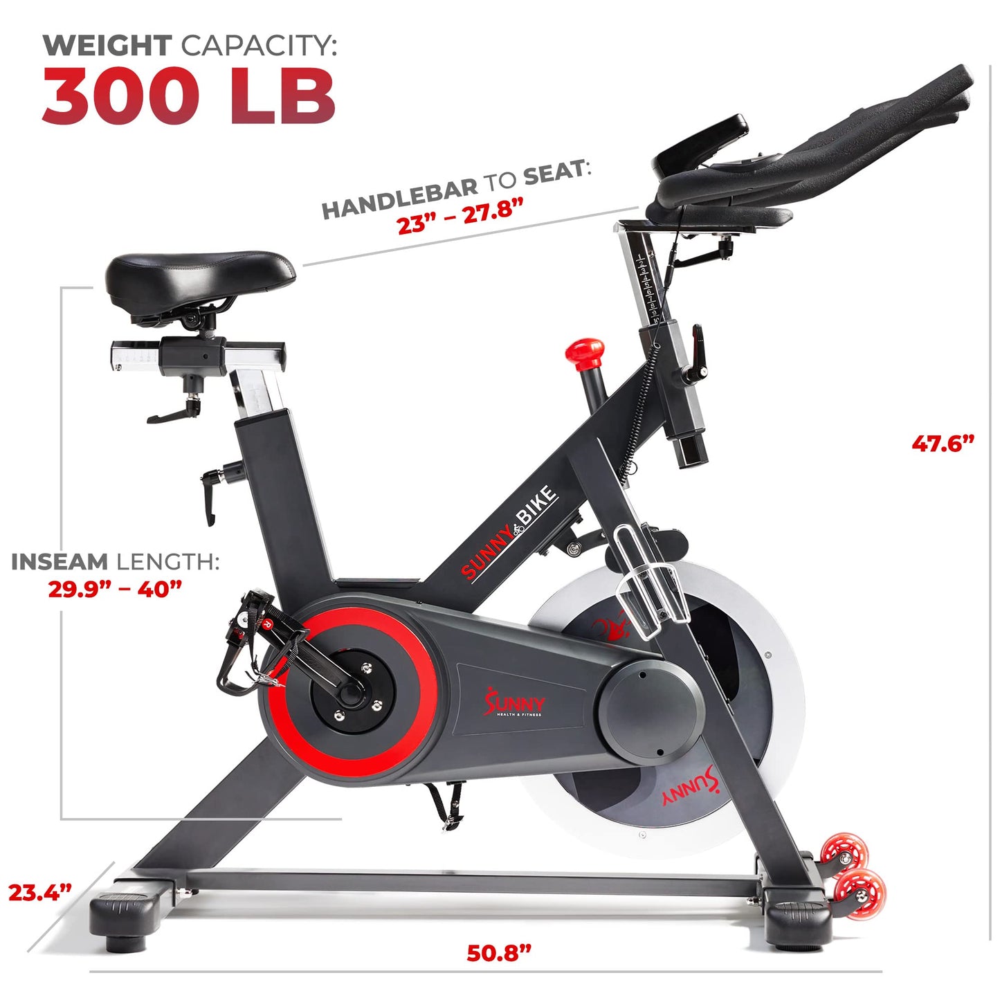 Sunny Health & Fitness Premium Indoor Cycling Smart Stationary Bike with Exclusive SunnyFit App Enhanced Connectivity - SF-B1805SMART