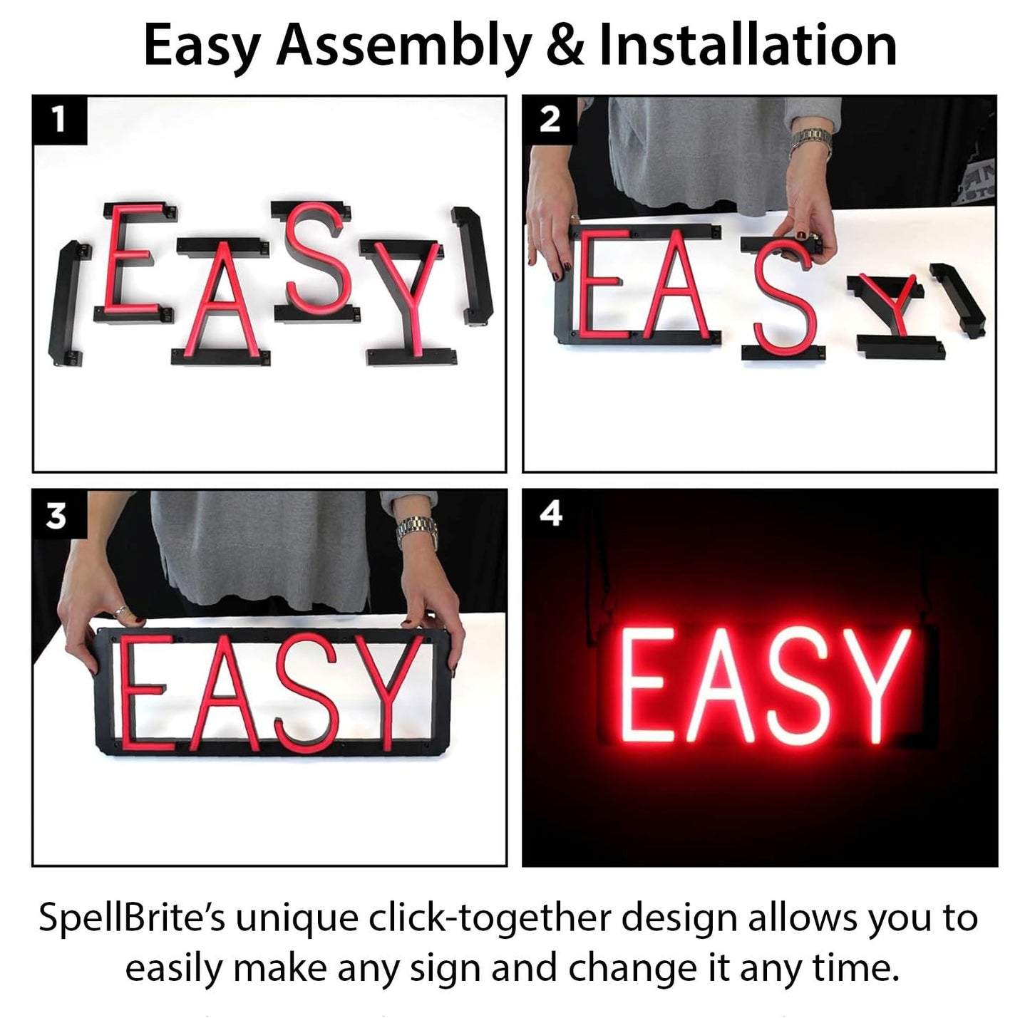 SpellBrite OPEN Sign for Business | Open Signage with Neon Look, Green LED Light Source | 16.5" x 6.3"